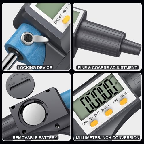 Image of Digital Micrometer, Digital Outside Micrometer 0-25 Mm Range With LCD Display Screw Guage Ideal For Accurate Measuring Dimensions in Inches & MM, + /-0.0001 Accuracy