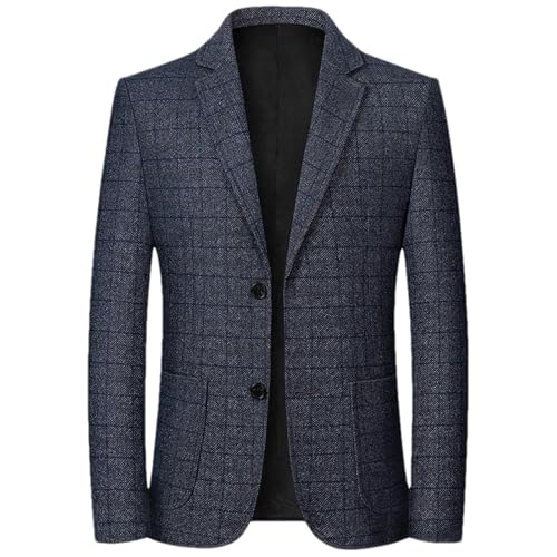 Men's Blazers Single Breasted Autumn Winter Two Buttons Double Pockets Suits Men's Business Casual Suits Jacket