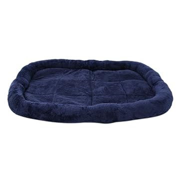 Meri Shopp Pet Bed for Dog Cat Crate Mat Soft Warm Pad Liner Home Indoor Deep Blue