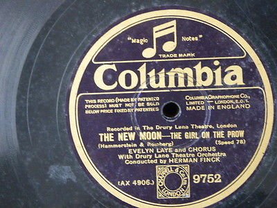 78 rpm 12" evelyn laye girl on the prow / wanting you the ne…