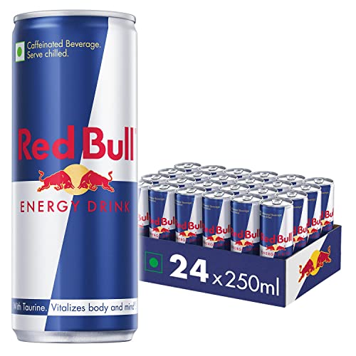 Image of Red Bull Energy Drink, 250 Ml Cans, (24 Pack), No Preservatives, Wheat Free, Suitable for Vegans, Vegetarians, Halal - Mixed Fruit