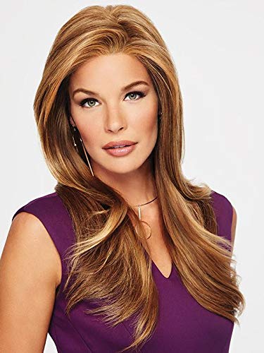 Top Billing Topper Color RL29/33ss Shaded Pumpkin Spice - Raquel Welch Wigs 12" Long Heat Friendly Synthetic Front Lace Monofilament Top Womens Volume Hairpiece Rooted Bundle MaxWigs Hairloss Booklet
