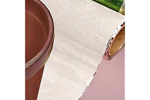 Floral Foil Wrapping Paper - Perfect for Gifts, Crafts, and Decorations (White)