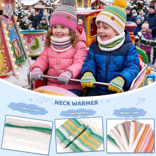 Image of FZ FANTASTIC ZONE Toddler Kids Winter Hats Gloves Scarf Neck Warmer Age 2-7
