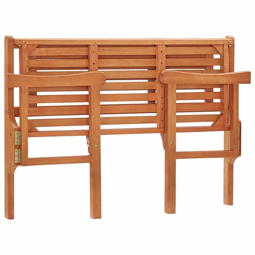 Panchina Pieghevole da Giardino 120 cm in Legno di Eucalipto