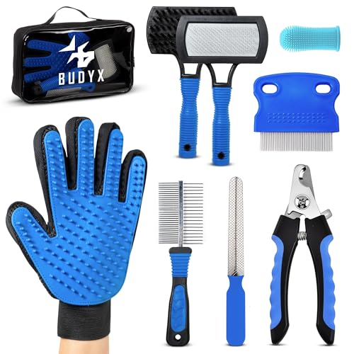 BUDYX. Kit de Maletín de cuidado para Mascotas: Peines, Cepillos, Guante, Cortauñas, lima, cepillo dientes. Set de Aseo e Higiene para Perros y Gatos. Todo para tu compañero Peludo BUDYX. Kit de Maletín de cuidado para Mascotas: Peines, Cepillos, Guante, Cortauñas, lima, cepillo dientes. Set de Aseo e Higiene para Perros y Gatos. Todo para tu compañero Peludo