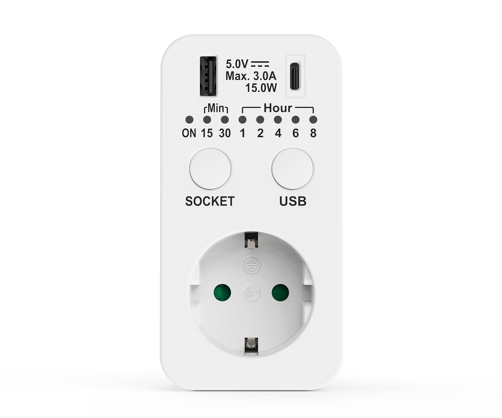 Timer Presa Digitale - Programmable 24 Ore, 13A, Con USB, Per Luci Ed Elettrodomestici - Foto 10