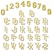 WD&CD 62 Pcs Or Lettres Patch Thermocollants Ecusson à Coudre, A-Z avec 0-9 Alphabet Autocollants Patches Applique, Broderie Fer sur des Patch, Réparation Décoratifs Patchs pour Vêtement Jeans