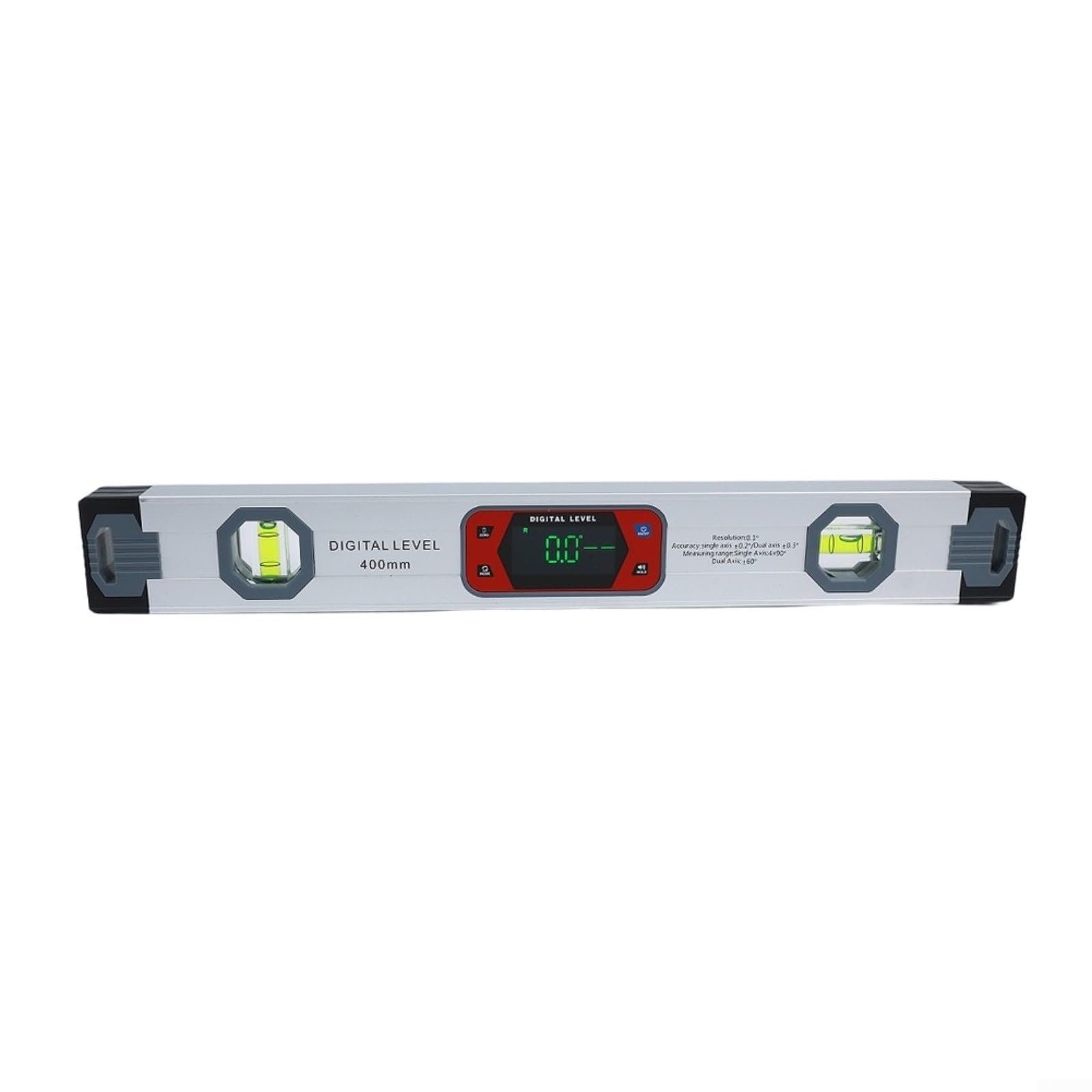Inclinómetro biaxial de aleación de aluminio de nivel digital, con base magnética y notificación audible, para medición de ángulo y pendiente