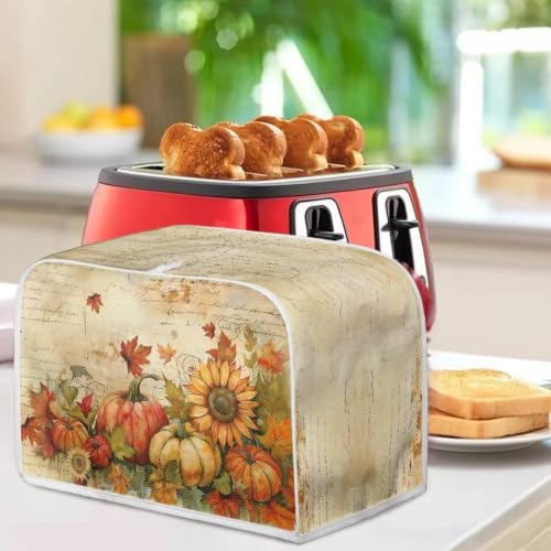 Image of Sunflower Pumpkin 2 Slice Toaster Cover Thankisgiving Decor
