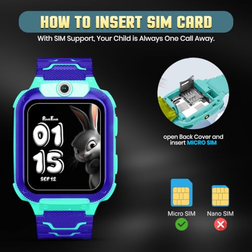 Image of PunnkFunnk Kids Watch + Headphone Combo, GPS, SOS, Camera, Touch Display, Wireless Headphones with Bluetooth 5.3, HD Sound, Built-in Mic, Comfortable Over-Ear Design