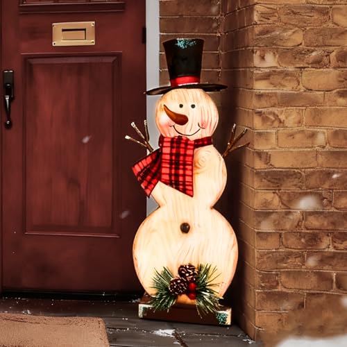 TERESA'S COLLECTIONS Snowman Outdoor Christmas Decorations for Indoor Outdoor Home