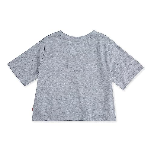 Image of Levi's Girl's Cotton Regular Fit All Over Print High Rise Top