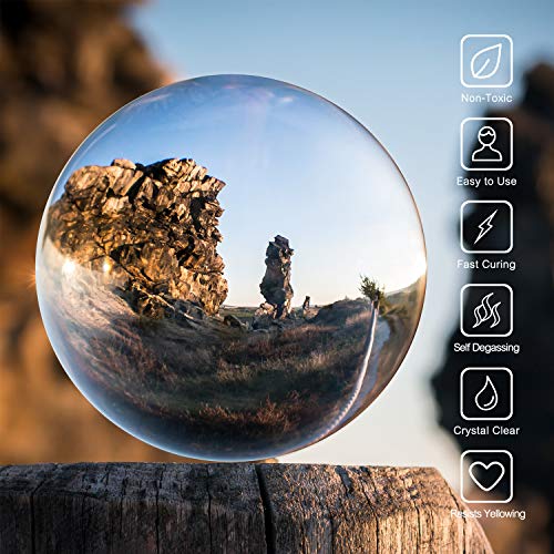 UV Resin 1,000g - Crystal Clear Improved Ultraviolet Curing Epoxy Resin for DIY Jewelry Making, Craft Decoration - Hard UV Glue Solar Cure Sunlight Activated Resin for DIY Resin Mold, Casting, Coating