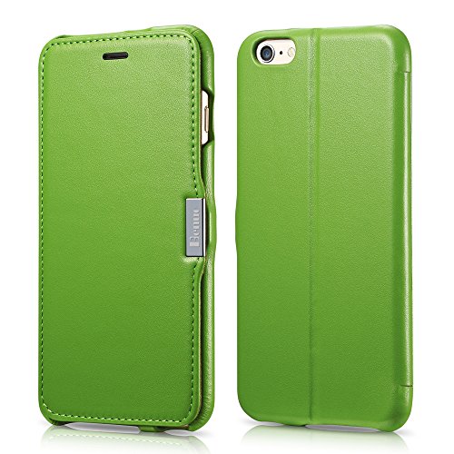 Benuo Vintage Classic Series Grain Leather Folio Flip Card Slot Magnetic Closure Stand Case for Apple iPhone 6s Plus / iPhone 6 Plus - Light Green