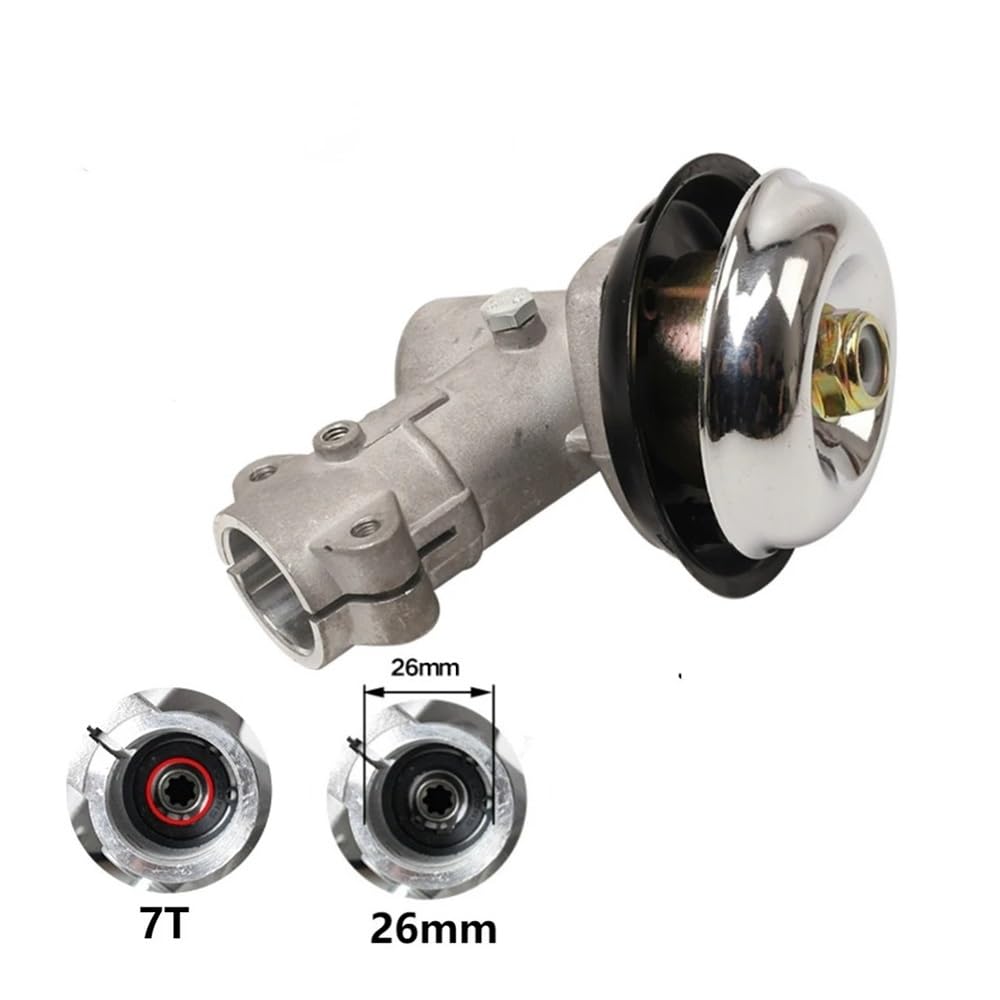 Cabezal de Engranajes 26 mm y 28 for desbrozadora, Apto for reemplazar Cabezal, cortadora césped, Herramienta jardinería, 7 9 Dientes(26mm 7T)