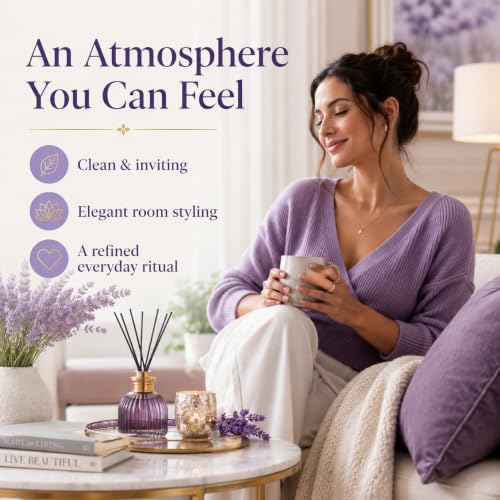 Image of AROMATICO Lavender Diffuser Oil with Strong, Long-Lasting Aroma. Premium Aroma Oil for Homes, Offices & Showrooms. Aromatherapy, Diffusers, Air Purifiers, Vaporizers - 1 L (1000 ml)