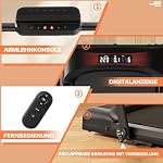 Laufband für Zuhause, Klappbar mit verstellbaren Armlehnen, 3-in-1 Walking Pad,Walking Pad mit 5% Steigung, Fernbedienung, LED-Display, Gehen, Joggen, Laufen fürs Homeoffice – Bild 5