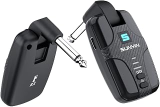 Wireless Guitar System 2.4GHz Guitar Transmitter Receiver 30 Meters Effective Distance 6 Working Hours Built-in Rechargeable Lithium Battery For Electric Guitar Bass Digital Wind Instrument