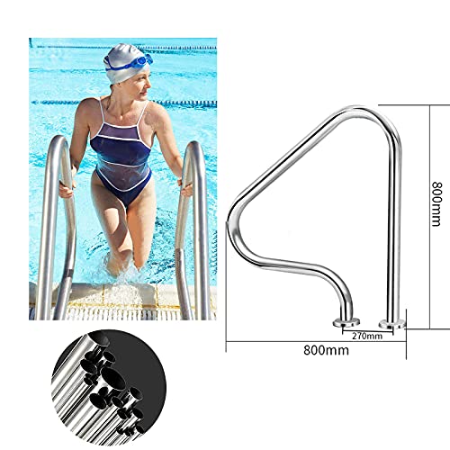 Main courante de piscine rigide avec base de montage au sol