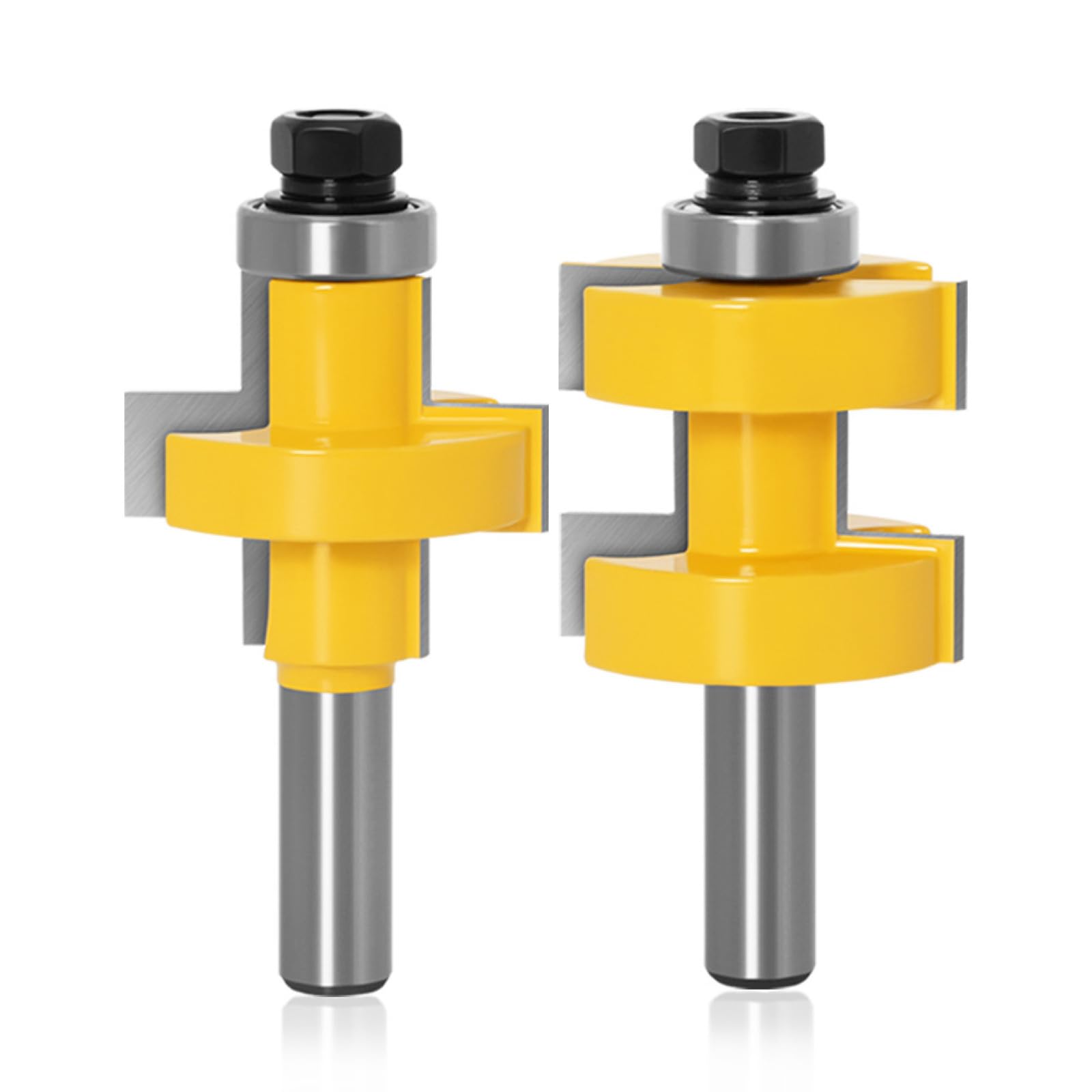 Fresa Per Tenoni E Mortase A Denti Quadrati, Fresa Per La Lavorazione Del Legno, Fresa Per Scanalature Concave E Convesse, Gambo Da 8 Mm
