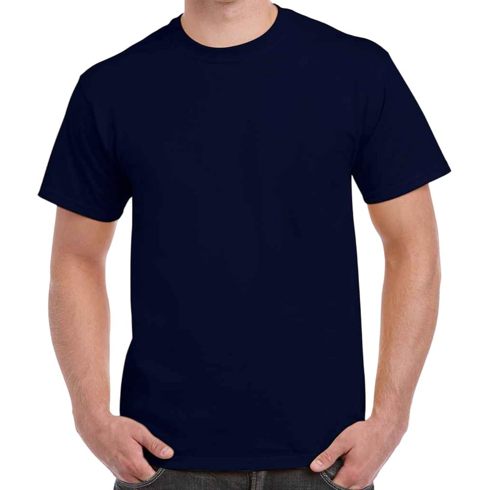 Gildan Adults Unisex Heavy Cotton T Shirt (XL) (Navy)