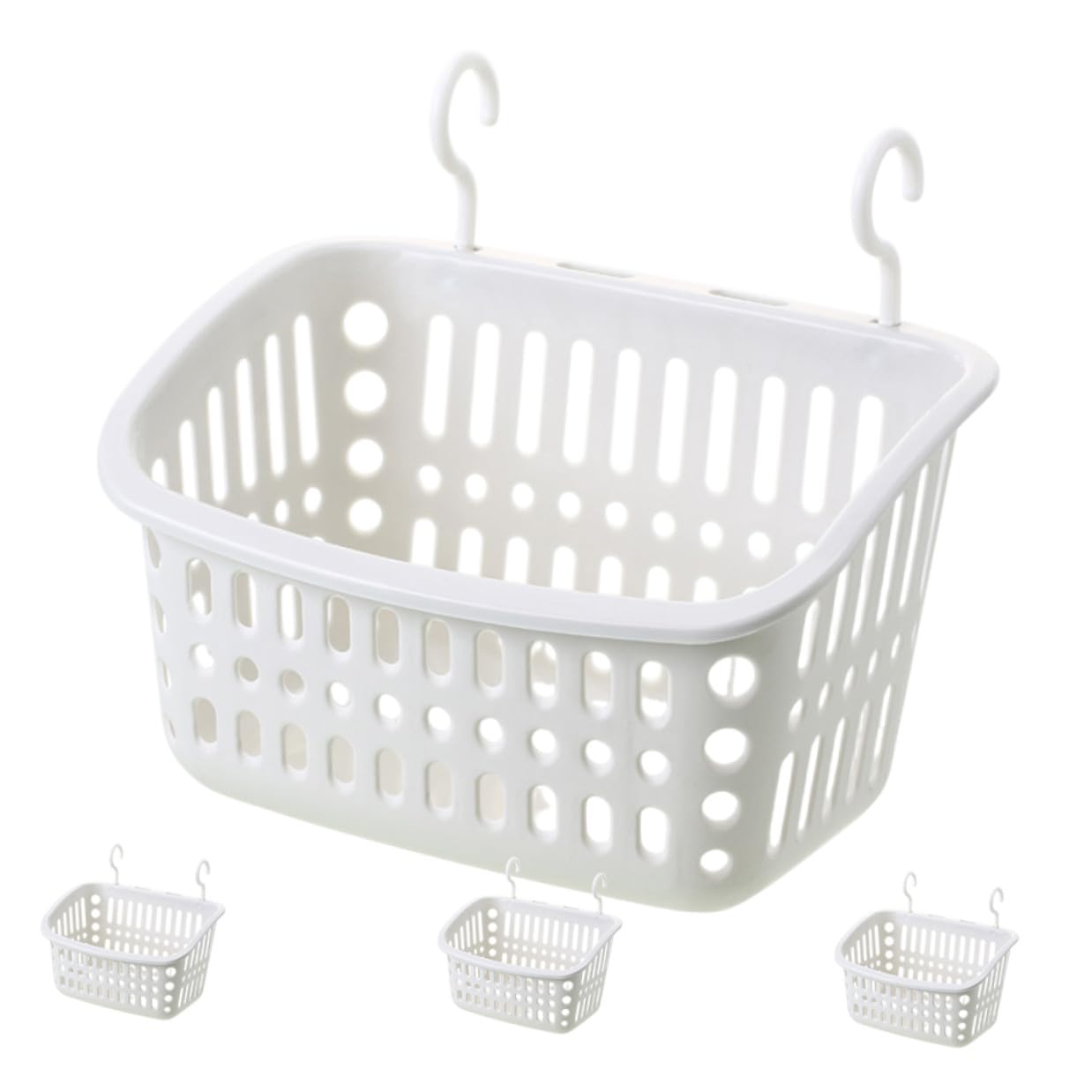 DOITOOL 4 Piezas Cesta Colgante Multifuncional con Ganchos para Jaulas de Roedores Hamaca y Organizador para Almacenamiento Jaula de Hámster Conejos y Erizos y Gris Fácil