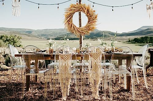 Rustic Dried Nature Flower Big Herb Wreath 18’’, Wall Hanging Decoration, Natural Pampas Grass,Wheat, Billy Button Balls For Window And Door Décor #TOP3