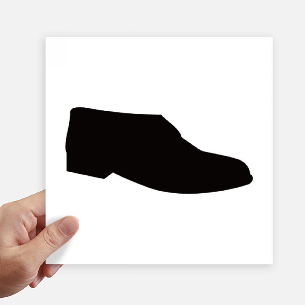 Pegatinas cuadradas de 20cm de zapatos de cuero silueta negra de alta visibilidad 4Pcs