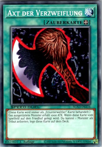 Axt der Verzweiflung - SGX3-DEE16 - Common - 1. Auflage - Deutsch - Yugioh - Speed Duel GX: Duelists of Shadows - mit RC-Fieldcenter