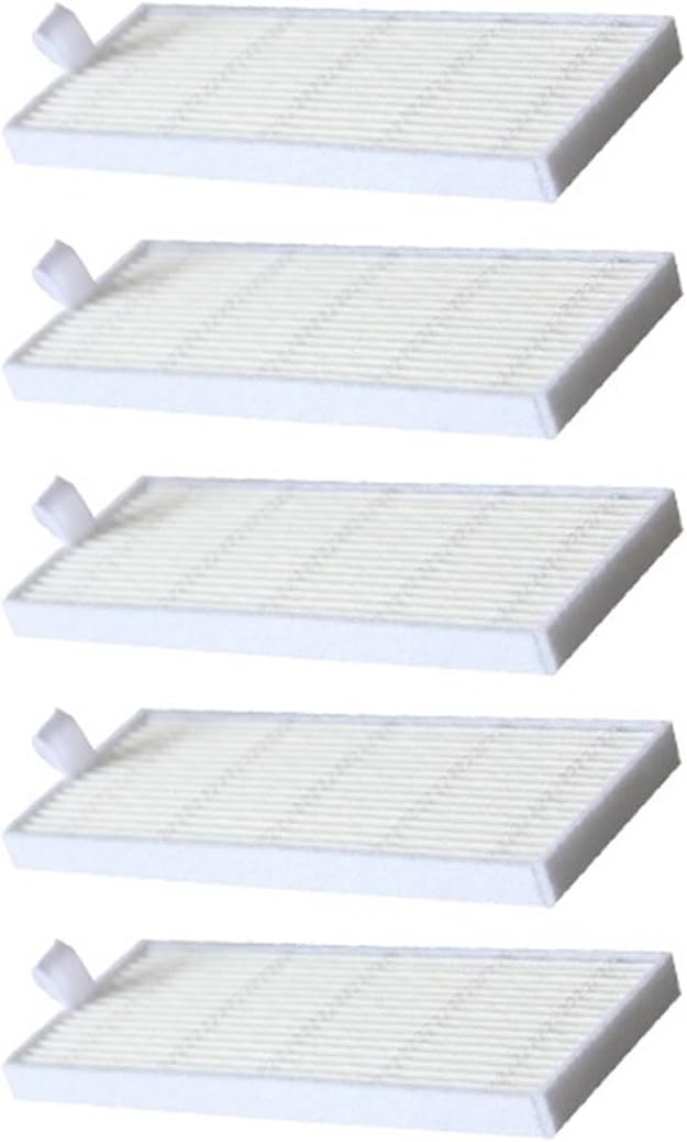 Vacuum Cleaner Roller Main Brush， Side Brush， Hepa Filter， Mop 。Compatible for Cecotec Conga 1290 1390 1590。 Robot Spare Parts Accessories (Color : 5 pcs)