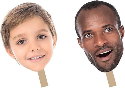 Cabeza grande en un palo, recorte de cara personalizado, fiesta grande, cara de ventilador, corte de cara, corte de cabeza