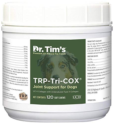 Dr. Tim's Tri-Cox Joint Mobility Chews for Chronic Joint Pain or Joint Injuries, 120 ct, Green (TRICOX120)