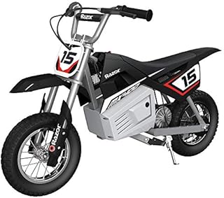 Razor MX400 Dirt Rocket Kids Ride On 24V Electric Toy Motocross Motorcycle Dirt Bike, Speeds up to 14 MPH, for Kids Ages 13+ or 140 Pounds Max Weight, Black