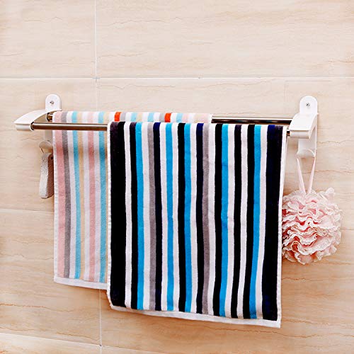 Image of HOKIPO Plastic Magic Sticker Series Self Adhesive Towel Holder For Bathroom (Model - Ar2127), White