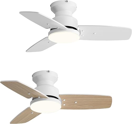 Miniatura 9 de Modernos ventiladores de techo de 42 pulgadas con luces y control remoto, dormitorio, sala de estar, oficina, montaje empotrado, 18 W, 3CCT