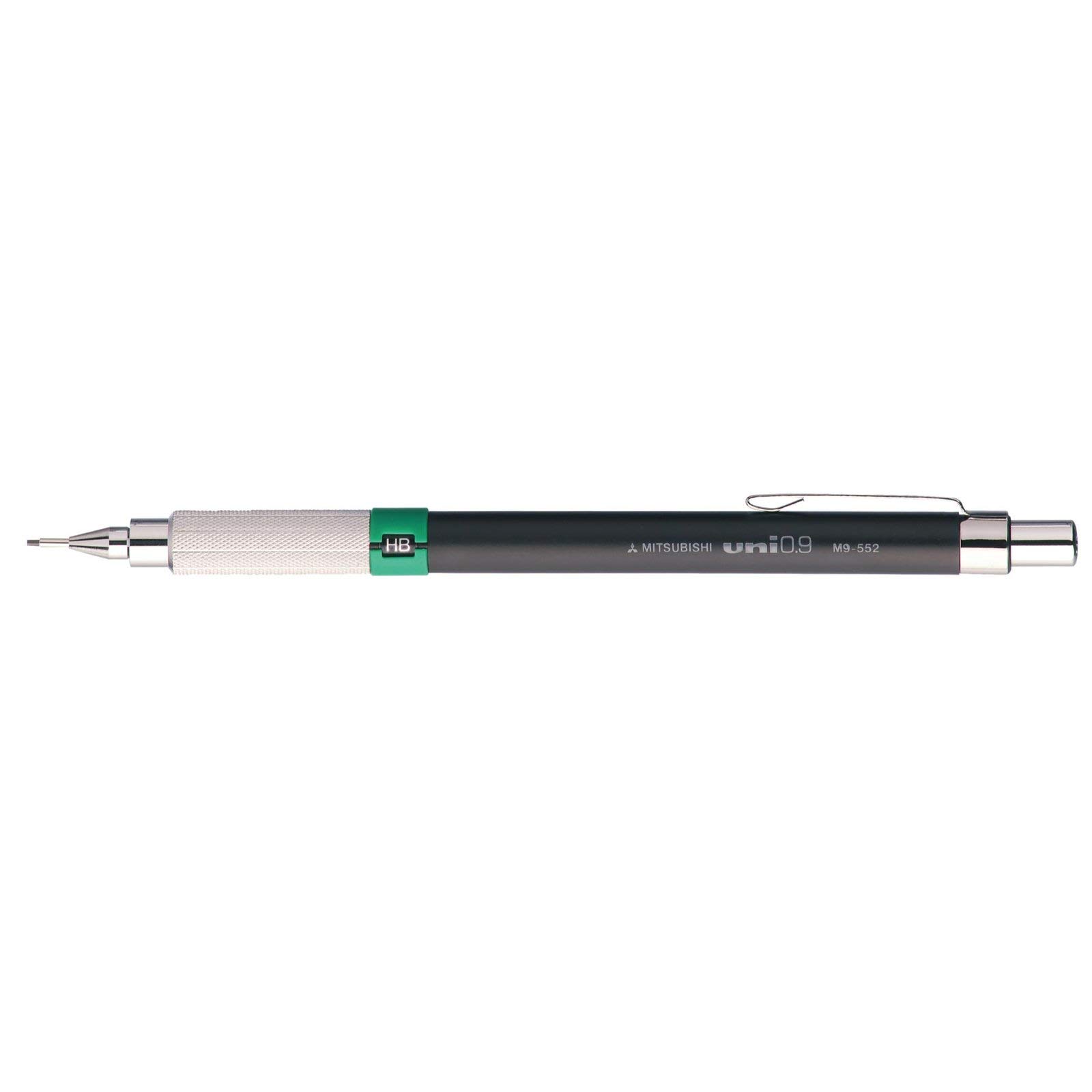 uni-ball - Uni Mitsubishi Pencil - Porte Mines Premium M552 Rechargeables - Dessin Technique - Avec Gradation Réglable et Gomme - Mine NanoDia - Lot Assorti de 4-0,3mm + 0,5mm + 0,7mm + 0,9mm