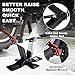 Big RED Wide Base Cross Car Scissor Jack: Steel Portable Quick Lift Tire Jacks Include Ratchet Wrench for Car, Truck, Sedans and MPV, 2 Ton (4,409 lbs) Capacity, Black