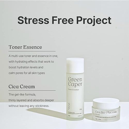 Miniatura 2 de Proyecto libre de estrés de NDP (esencia de tóner lechoso, crema hidratante CICA Bio Gel) Hidratante, calmante para pieles sensibles, cuidado de la