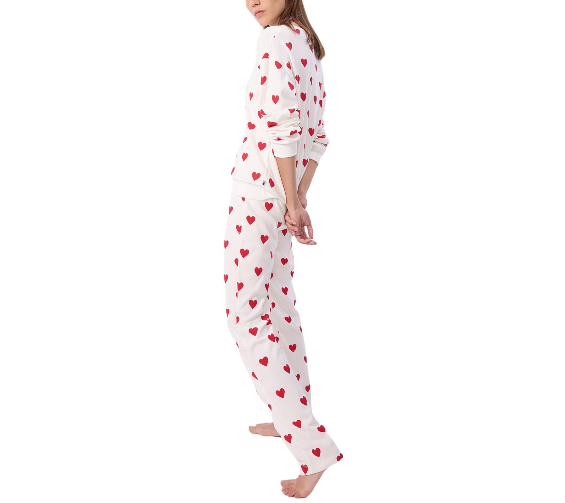 Pijama de Mujer de algodón con Estampado de Corazones