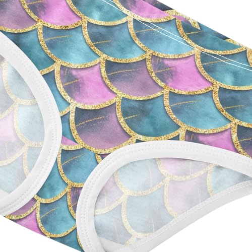 Blue Pink Gold Mermaid Scale Toddler Girls's Underwear 2T 202c13324