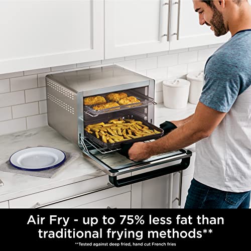 Ninja-Foodi-10-in-1-Multifunction-Oven-DT200UK-Mini-Oven-Countertop-Oven-Air-Fry-Pizza-SilverBlack