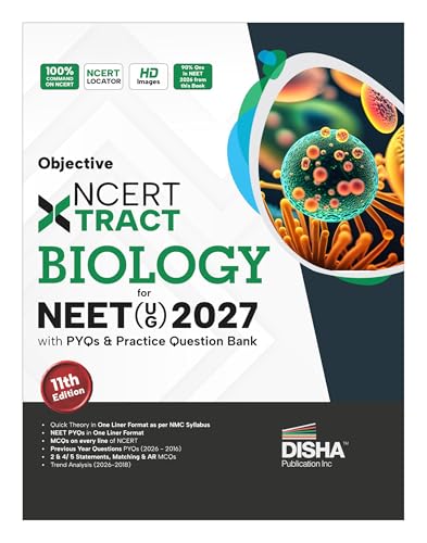 Image of Disha Objective NCERT Xtract Biology for NEET 2027 (UG) with PYQs & Practice Question Bank 12th edition | Theory, NCERT MCQs, Tips on your Fingertips, Neet PYQs, 3 Mock Tests