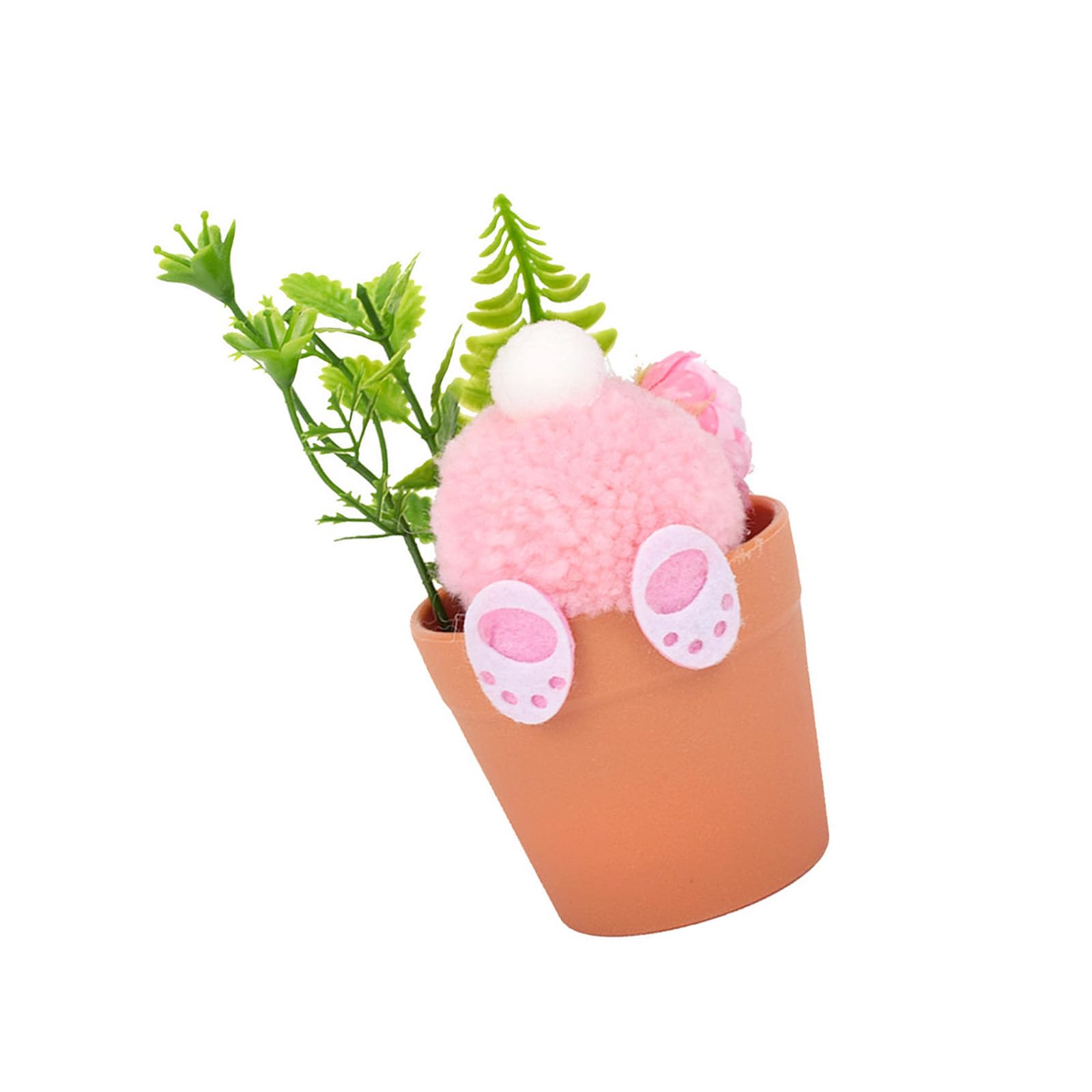 Tsophreniq Cartoon Plush Bunnies Figurine Artificial Potted Plant with Rabbits for Table Centerpeices Home and Garden Decoration Garden Ornament