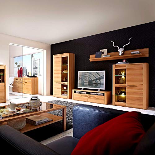 Nature-Plus-Vitrine-niedrig-aus-Kernbuchenholz-teil-massiv-Glasvitrine-inkl-Qualitaetsglasboeden-und-LED-Beleuchtung-85-x-127-x-40-cm-BHT