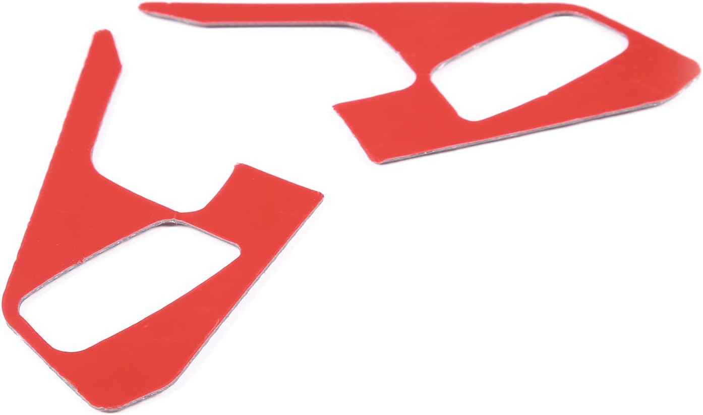 Steering Wheel Button Cover Compatible with Chevrolet Corvette C8 2020-2023, Steering Wheel Frame Trim, Car Steering Wheel Panel Protection Frame Molding Sticker (Red carbon fiber sticker)