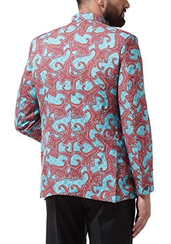 Image of SOJANYA (Since 1958 Men's Cotton Blend Printed Blazer