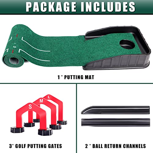 Champkey Premium Golf Putting Mat Come With Golf Putting Gates - True Roll Surface With Advanced Alignment Guides Golf Putting Green (Lite Version) #TOP6