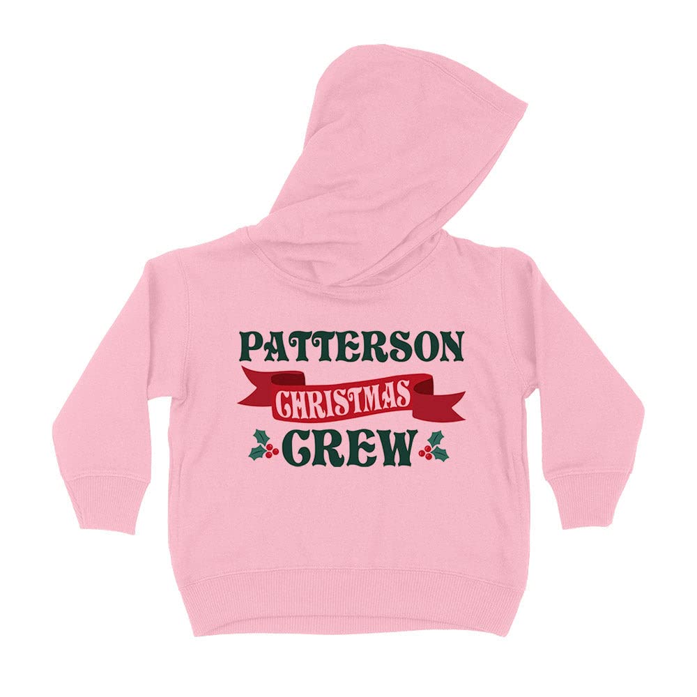 Patterson Christmas Crew Kids Hoodie Sweatshirt Toddler 4T Light Pink