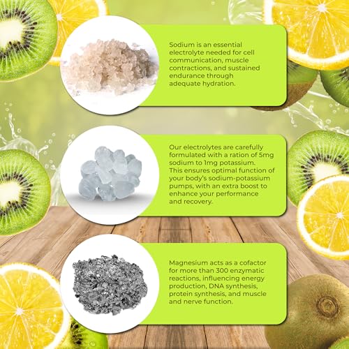 Image of Santa Cruz Paleo Electrolyte Powder, Kiwi Lemonade Flavor, Sugar Free Hydration Drink Mix with Himalayan Pink Salt, Sea Salt, Magnesium Glycinate, Potassium Chloride, Sweetened with Stevia, 30 Srvgs